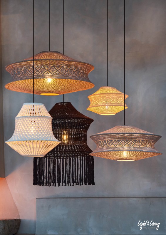 Luminaire tresse corde